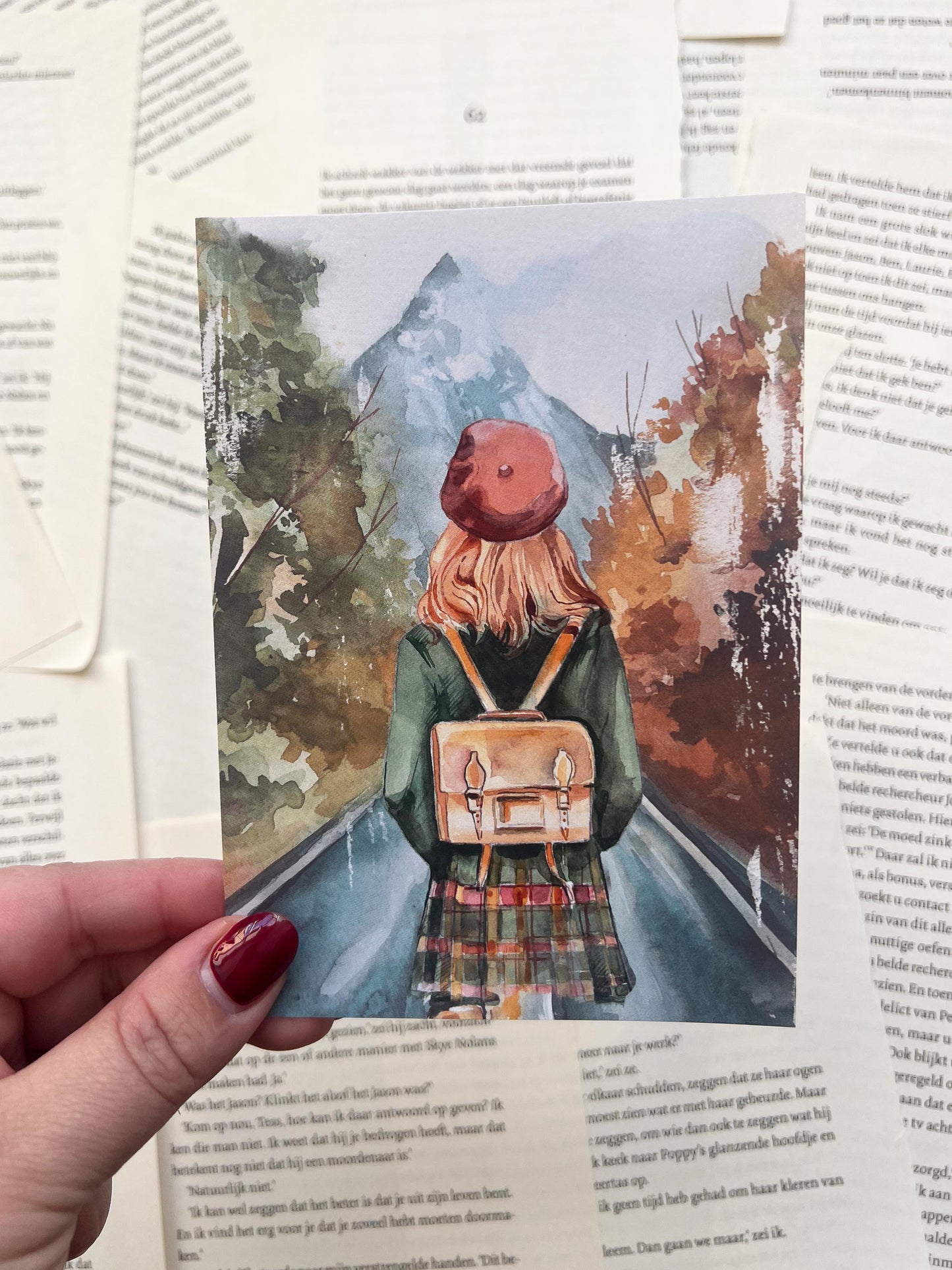 ansichtkaart met een herfstachtige sfeer