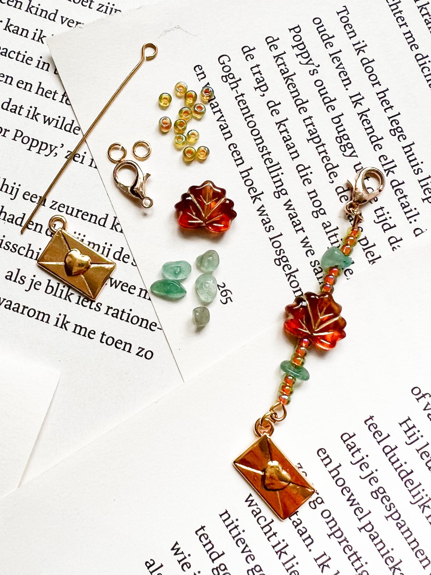 journalbedel in herfstige kleuren met envelop hanger, ook beschikbaar in DIY pakketje.