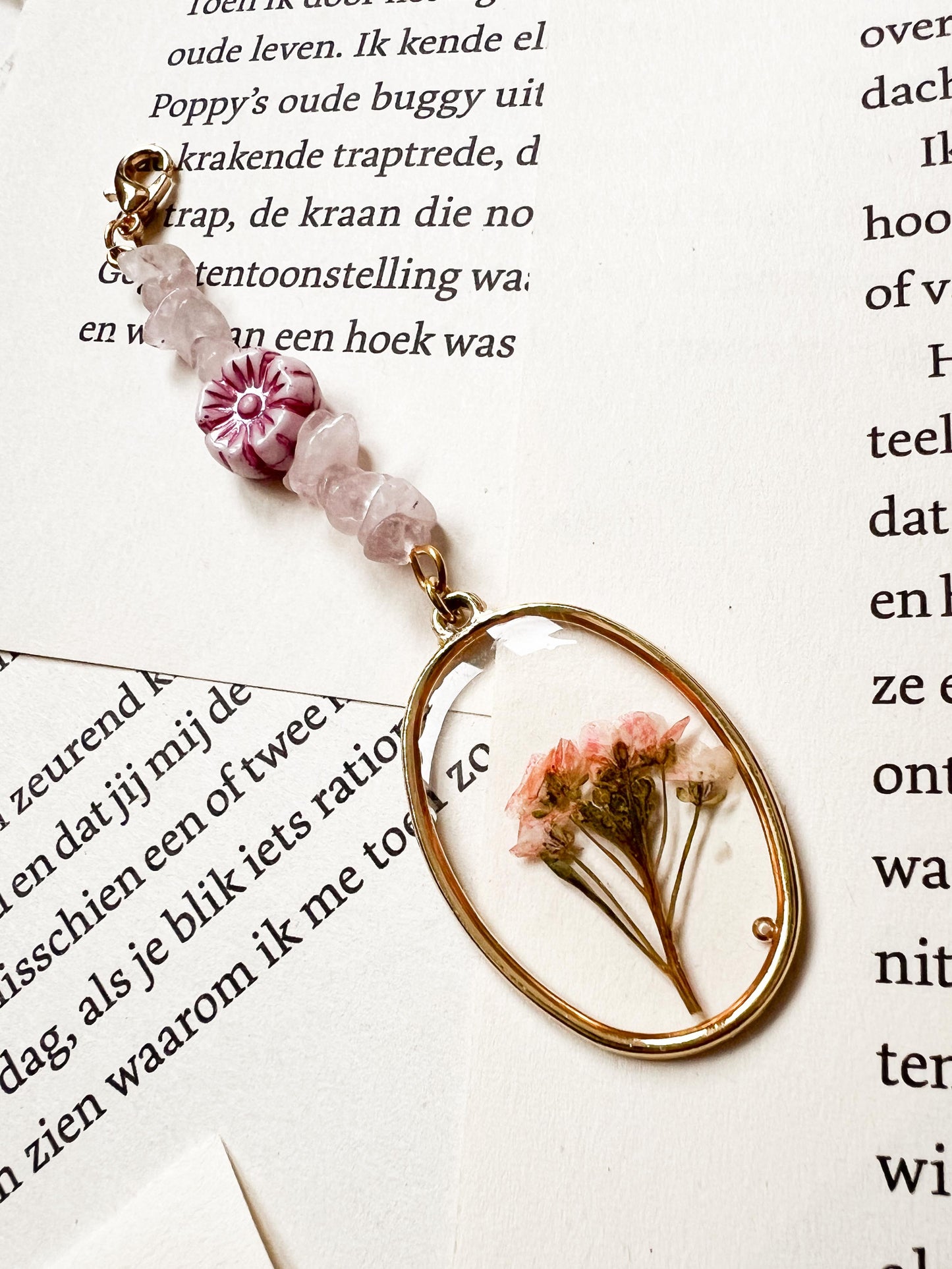 journalbedel met gedroogde bloem, ook beschikbaar als DIY pakketje