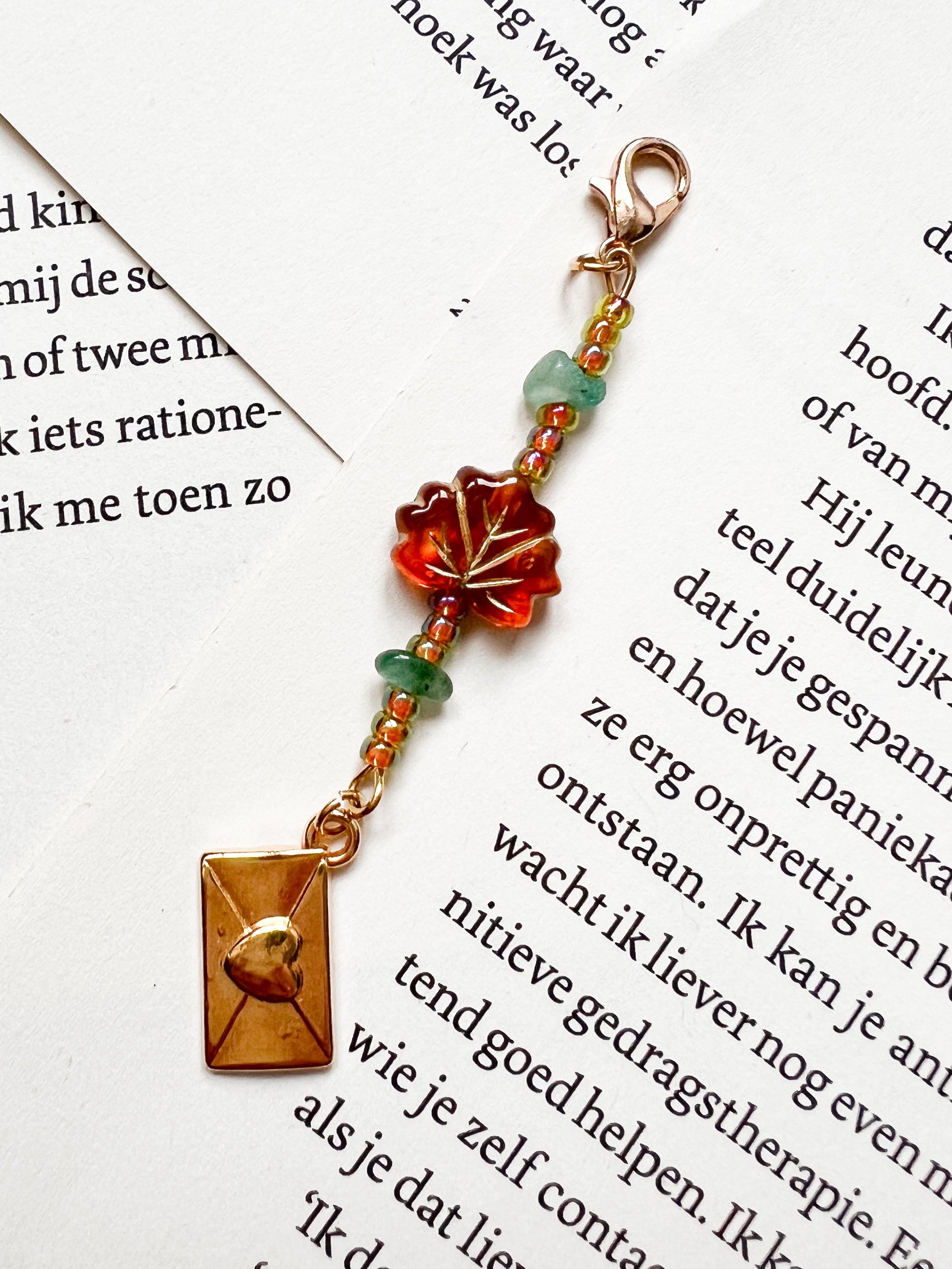 journalbedel in herfstige kleuren met envelop hanger, ook beschikbaar in DIY pakketje.