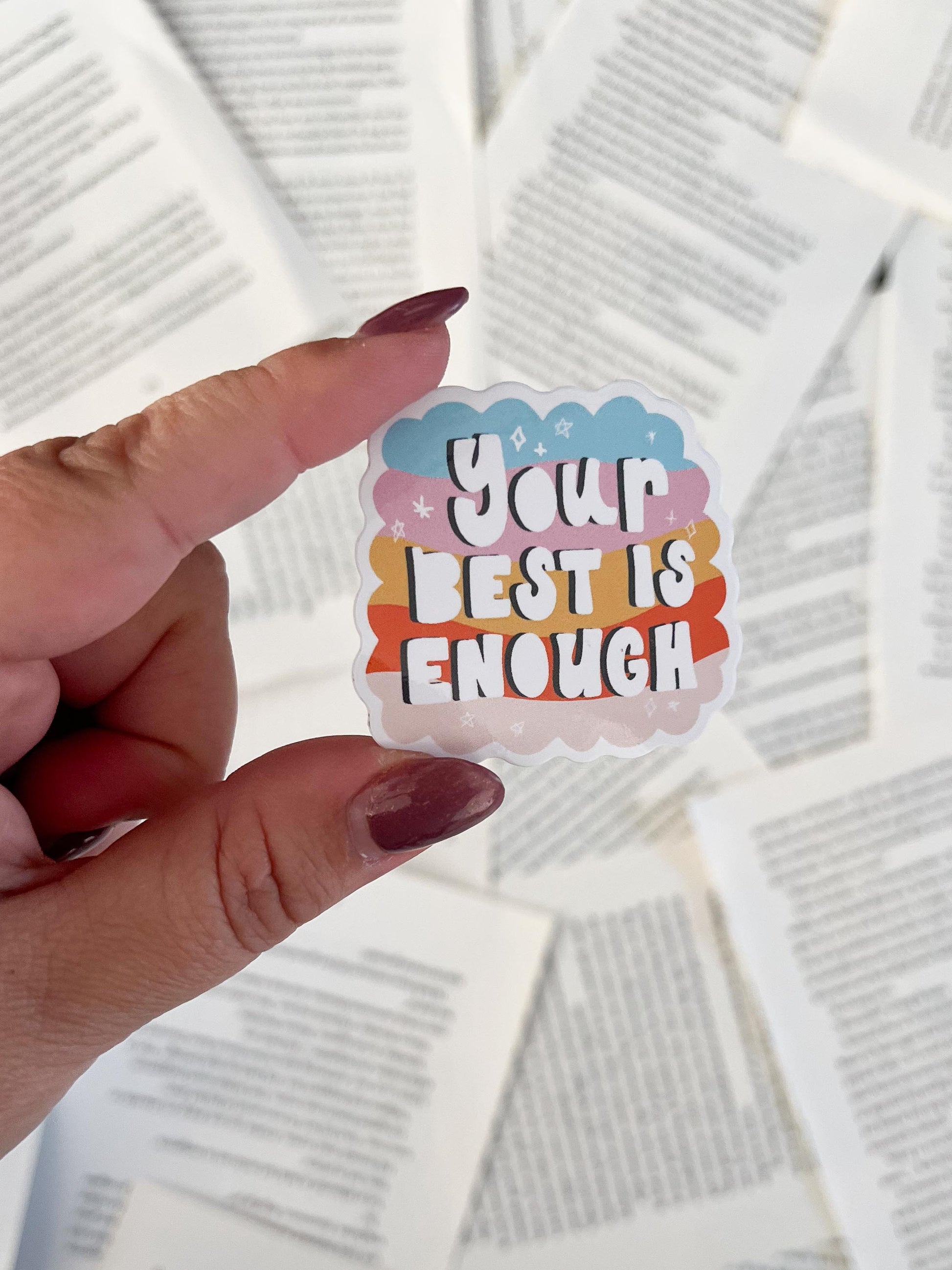 vinyl sticker met quote