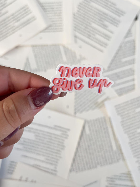 vinyl sticker met quote