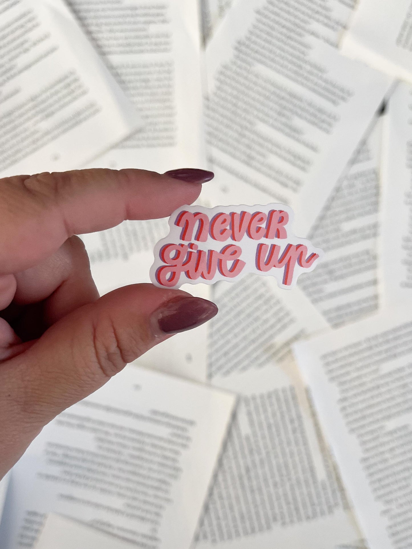 vinyl sticker met quote