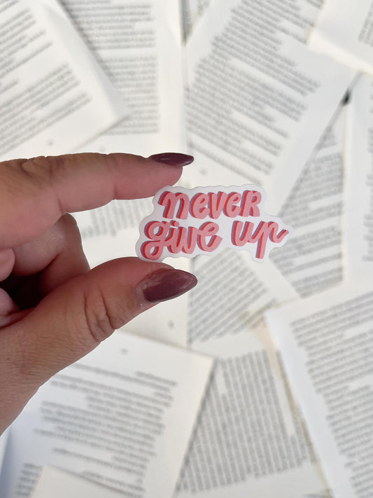 vinyl sticker met quote