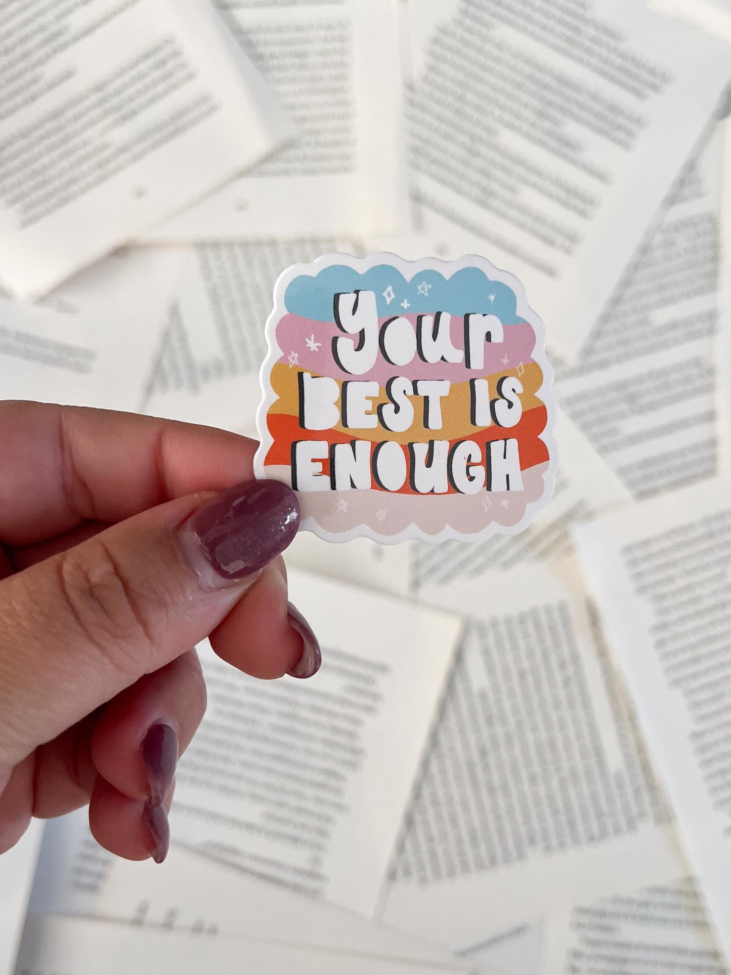 vinyl sticker met quote