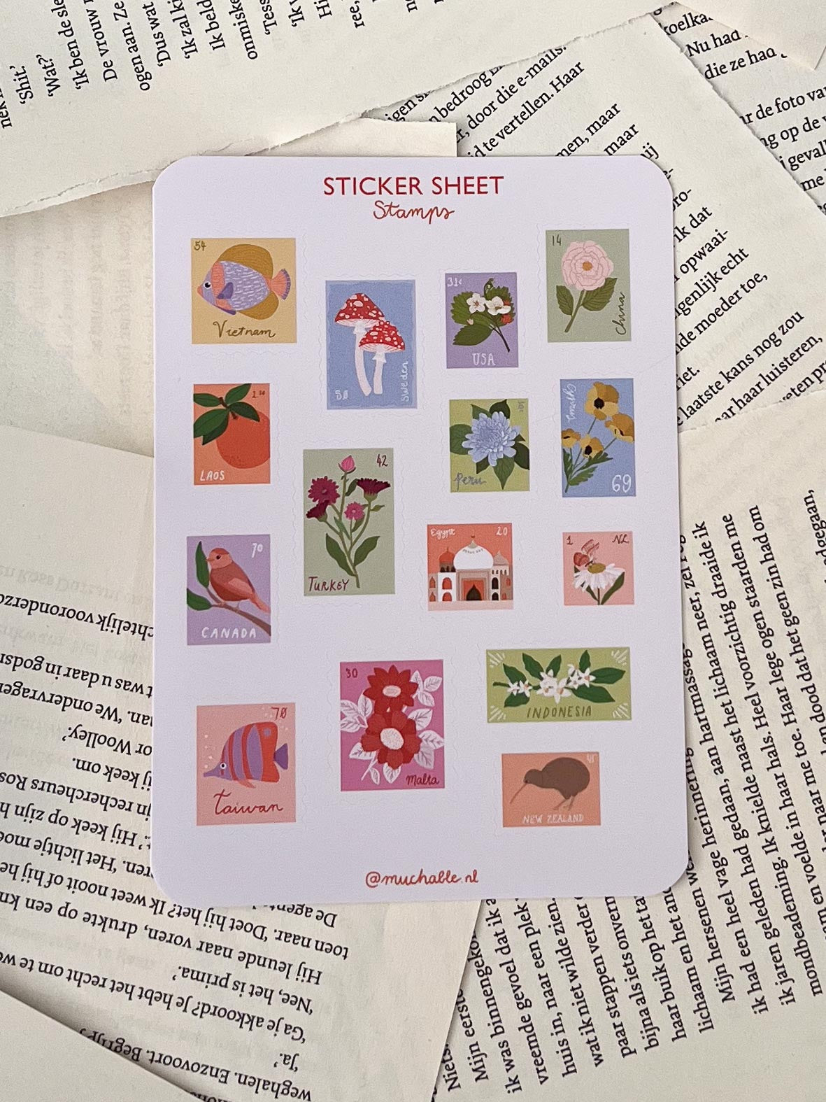 stickers geschikt voor journalen, penpal, snailmail of het versieren van een cadeau