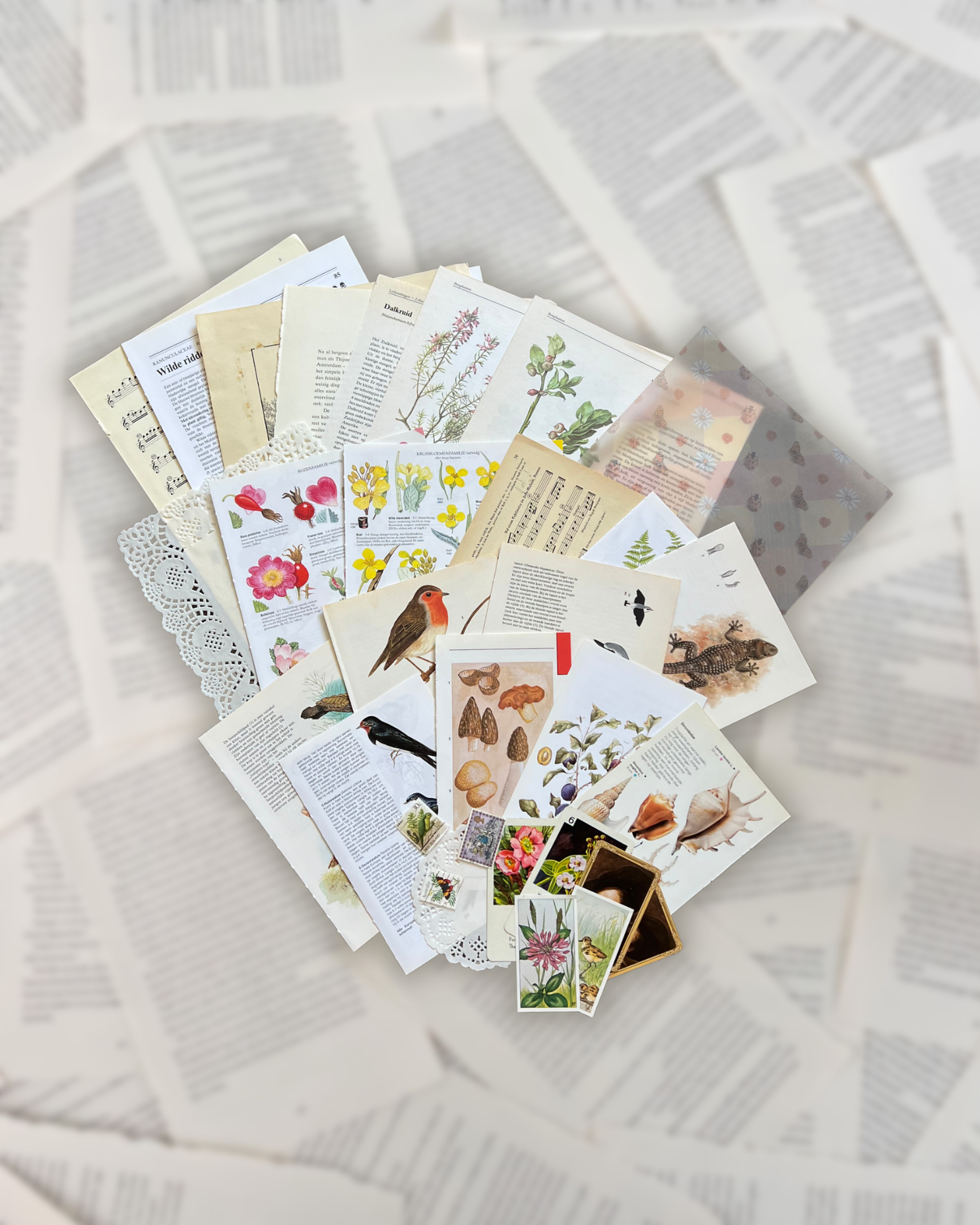 Vintage Papier Bundel - decoratief papier voor journaling