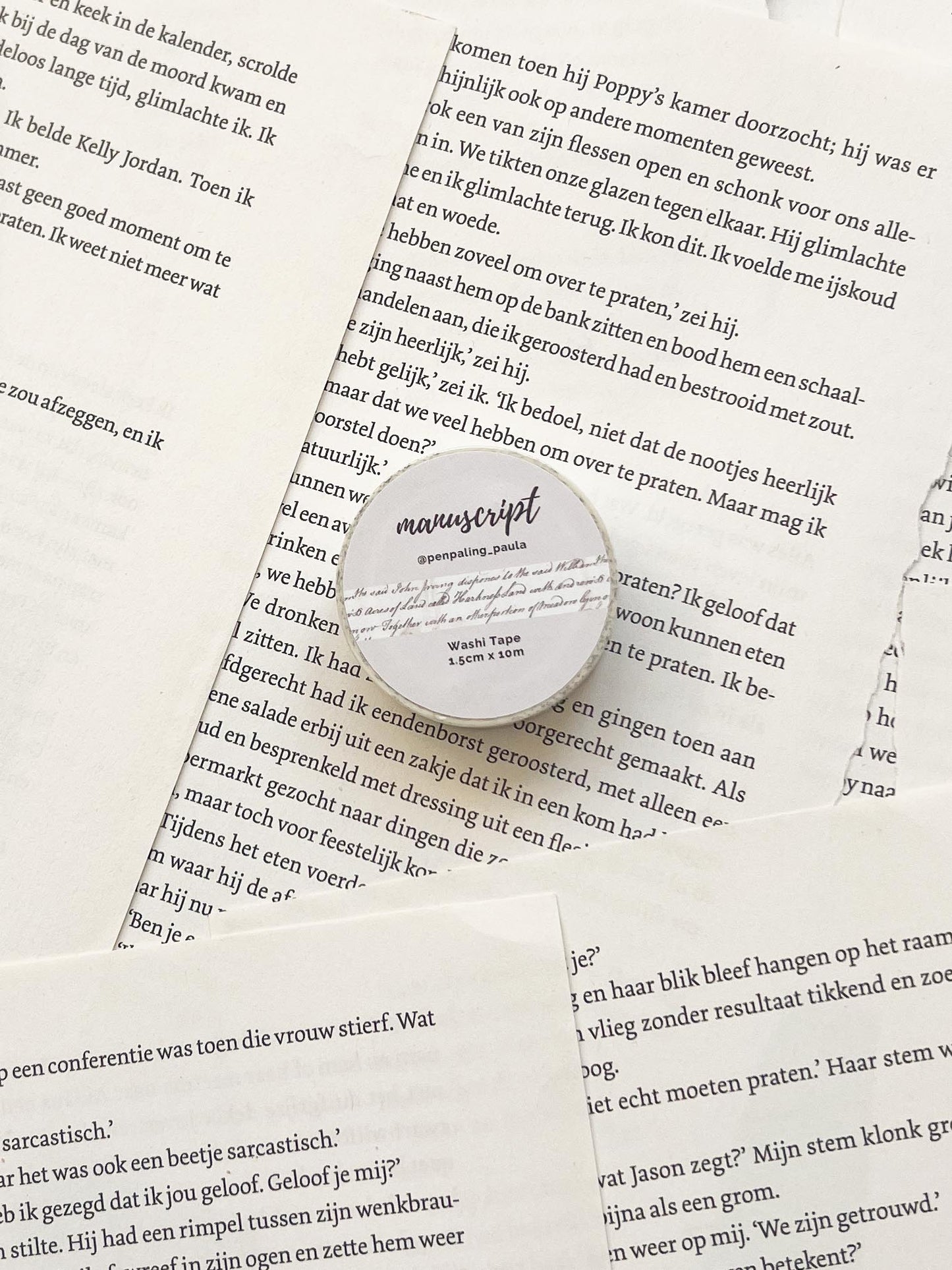 washitape met manuscript design