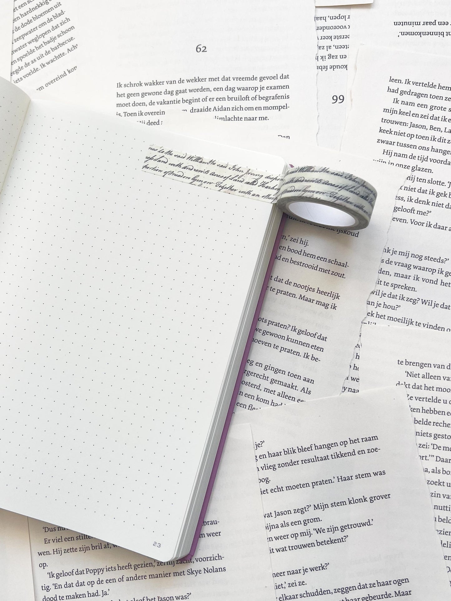 washitape met manuscript design