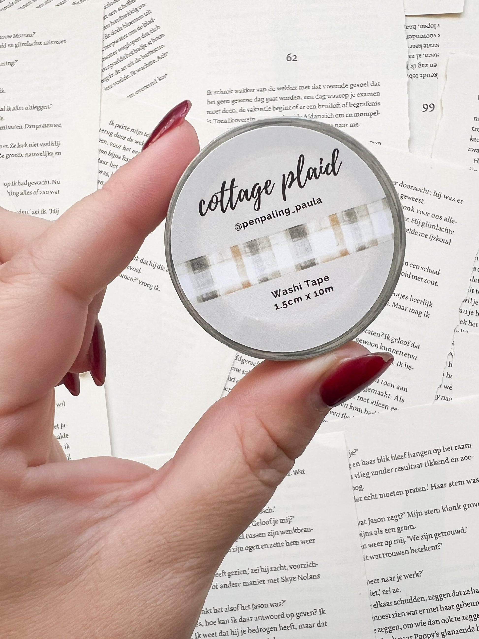 washitape met ruitdeken design