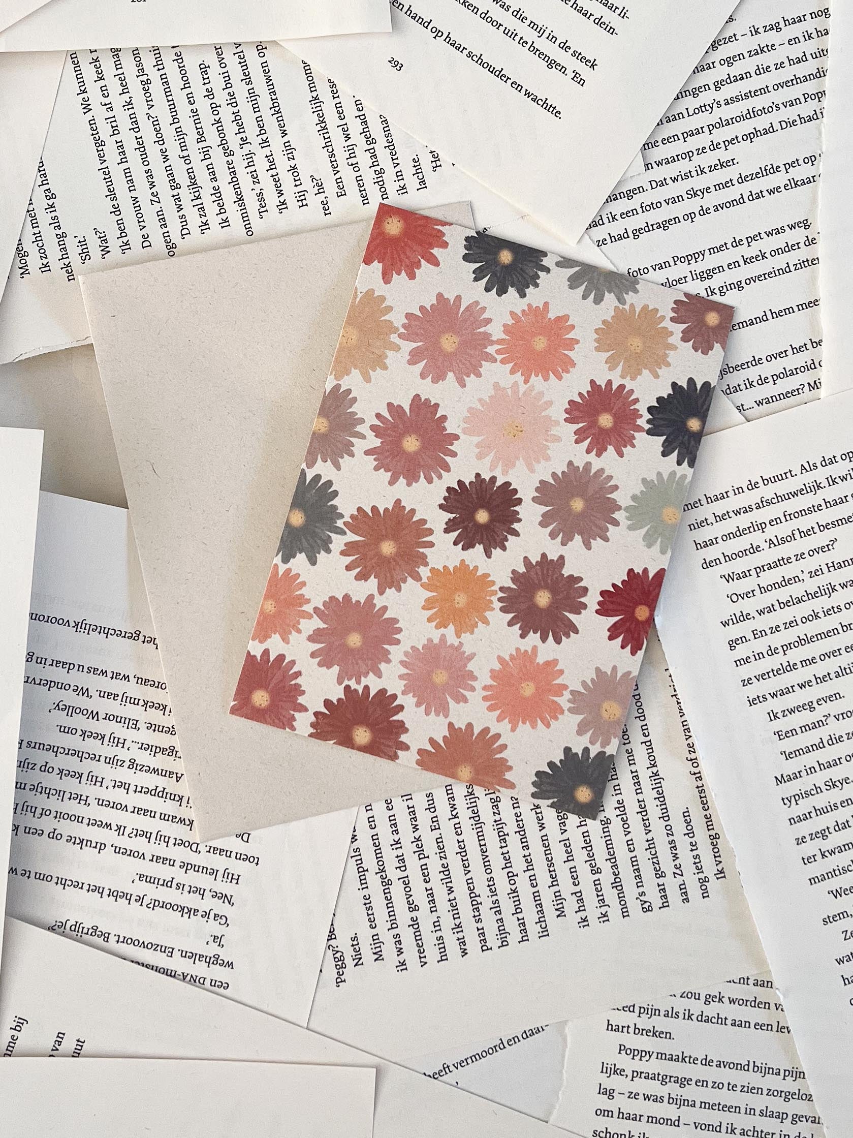 wenskaart gedrukt op gerecycled papier