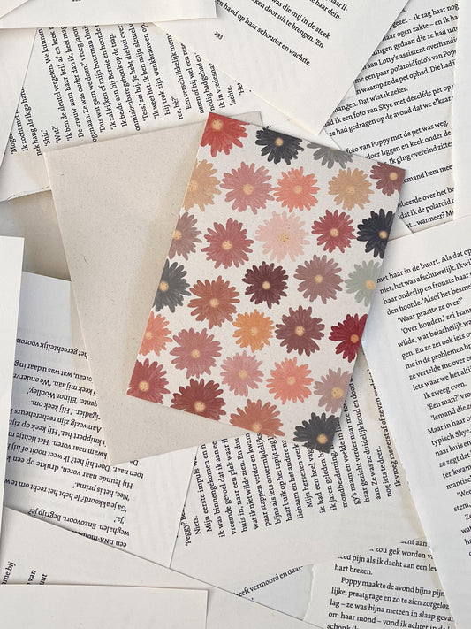 wenskaart gedrukt op gerecycled papier